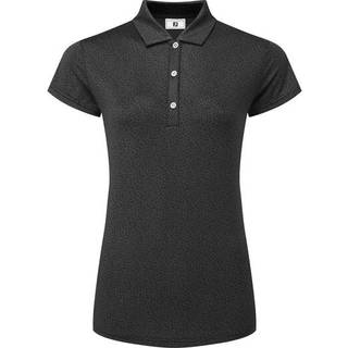 Footjoy Animal Print Cap Sleeve Lisle Womens Black XL Polo trøje
