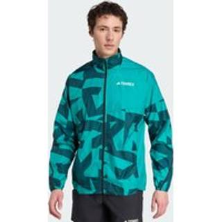 Terrex Multi Printed vindjakke - Pure Teal / Aurora Ivy - 3XL