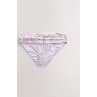Next Lilac Floral Print Roll Top Bikini Bottoms