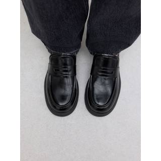 Next Black Forever Comfort Round Toe Chunky Platform Loafers - eu385