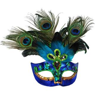 Påfugl halvmaske