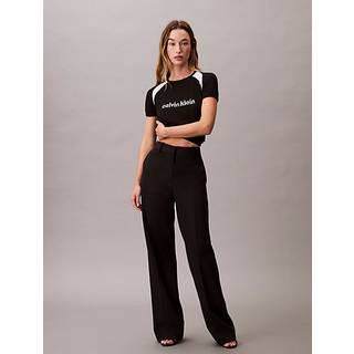 Contrast Logo Graphic Slim T-Shirt - Black - XXL