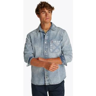 Regular Fit Distressed Denim Shirt