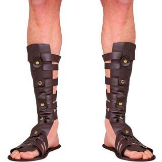 Römersandalen mit Riemen & Schienbeinschoner