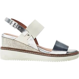 Moda in Pelle Moda in Pelle White Two-part Sporty Wedge Sandals