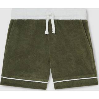 Reiss Reiss Green Multi Selvio 9-13 yrs Velour Colour-Block Shorts - 146-152cm (11-12 Years)