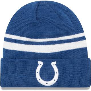 Ny æra unisex-voksne NFL Officiel sportstrik klassisk stribet strik beanie koldt vejrhat (Indianapolis Colts)