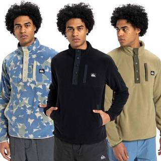Quiksilver No Destination 2 Half Snap Fleecesweatere Herrer størrelse M farve sort