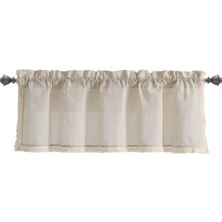 Lush Decor Rosalie Farmhouse Valance Rustic Style til stue spisestue sovev?relse 54 """" W x 18 """" L Ivory