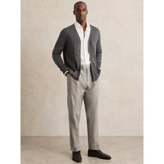Reiss Reiss Complex Tailored-Fit Herringbone Bukser