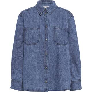 Part Two Teresapw Sh Bluser 30309802 Denim Dot Print (42)