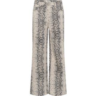Soaked In Luxury Slsandja Vanesa Pants Bukser 30408332 Grey Snake Print (XSMALL)