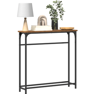 Konsolbord Gammelt træ 75 x 19.5 x 75 cm Laminat træ og metal