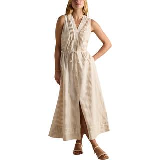 Joules Joules Gracie Tan Brown Button Down Midi Dress - EU 46 (UK 18)
