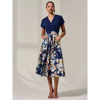 Jolie Moi Jolie Moi Kortærmet Tofarvet Midaxi-kjole - EU 46 (UK 18)