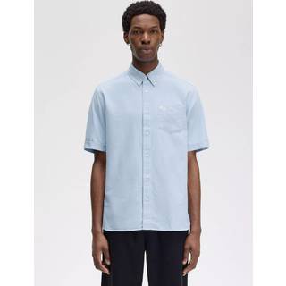 Fred Perry Herren Kurzarmhemd blau