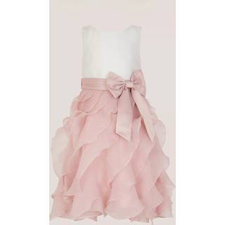 Monsoon Monsoon Pink Cancan Sleeveless Bow Ruffle Dress - 98cm (3 Years)