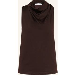 Reiss Reiss Plum Purple Darla Cotton-Blend Cowl-Neck Sleeveless Top