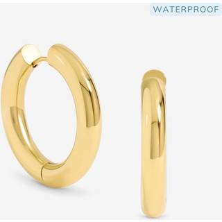 Jon Richard Jon Richard Gold Plated Waterproof Large Chubby Hoop Earrings
