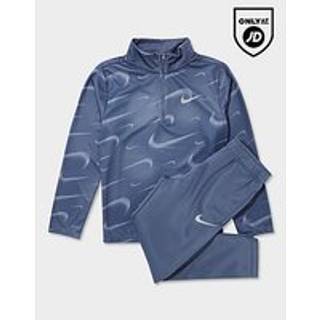 Nike Pacer All Over Print 1/4 Zip Tracksuit Children, Blue - 3-4Y