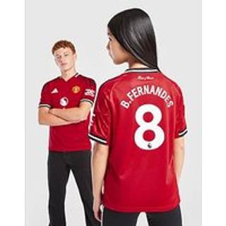 adidas Manchester United FC 25/26 Fernandes Home Shirt JR, Rød - 13-14Y