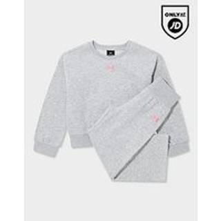 Under Armour Girls' Wide Leg Crew Tracksuit Children, Grå - 6-7Y