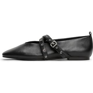 Leather Crossover Strap Mary Janes