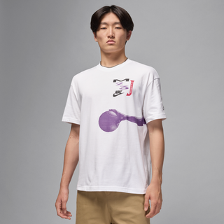 Oversized Jordan Flight-T-shirt med grafik til kvinder - hvid - S (EU 36-38)