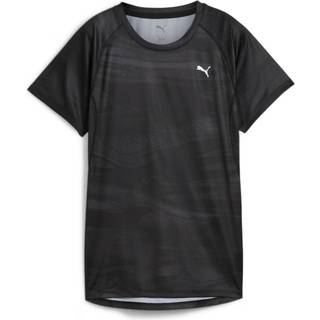 Women&#39;s Puma VELOCITY All-Over-Print Running T-Shirt, Black, Size XS, Clothing - Black - XS