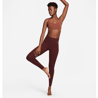 Højtaljede Nike Zenvy-leggings i fuld længde til kvinder - rød - S (EU 36-38)