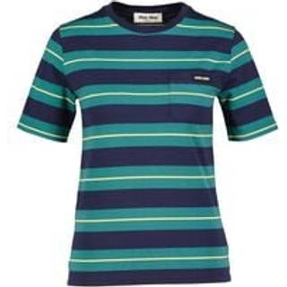 Jersey T-Shirt in Billiard Green & Blue - S