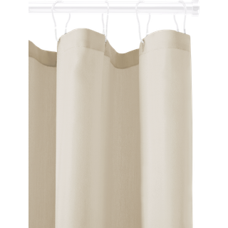 Hvid fjederstang til badeforhæng, 125-220 cm
