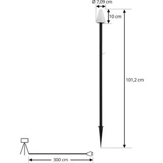 Lindby LED jordspydslys Selinda, sort, højde 100 cm