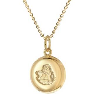 trendor 28582 Kinder Engel-Anhänger Gold 333/8K Mit Vergoldeter Silberkette