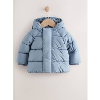 Next Blue Hooded Baby Puffer Jacket (0mths-2yrs)