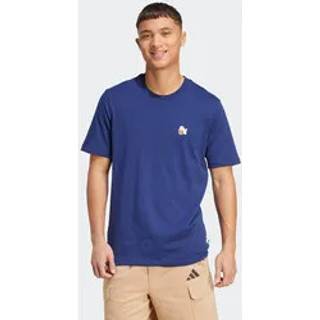 Dog hoop mærke grafisk t-shirt - Dark Blue - L