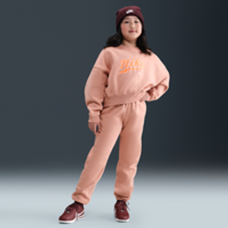 Oversized Nike -bukser i fleece til større børn (piger) - Pink - XL