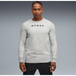 Men&#39;s Puma x HYROX Heavyweight Crewneck, Gray, Size XS, Clothing - Light Gray Heather - XS