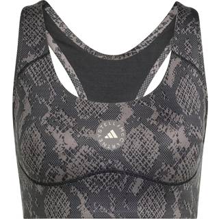 adidas by Stella McCartney Power Impact trænings-bh med medium støtte og tryk - Charcoal / Black - XS