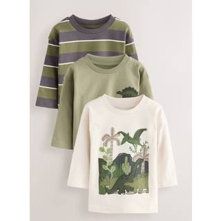 Next Langærmede T-shirts med grafisk Tryk 3 pakke (3måneder -7år)