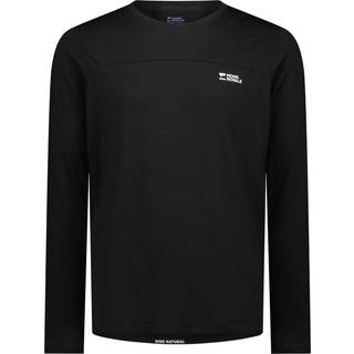 Mons Royale Diversion Merino Bike Jersey L/S Cykeljersey Herrer størrelse L farve sort