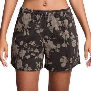 Nike Chill Terry-shorts i french terry med print og mellemhøj talje til kvinder - brun - XL (EU 48-50)