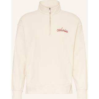 Chain Stitch Logo 1/4 Zip Sweatshirt - White - XL
