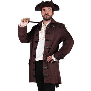 Braune Piraten Jacke im Wildleder Look XXL-56
