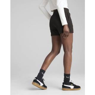 Women&#39;s Puma WARDROBE Essentials 4&#34; Shorts Pointelle, Black, Size XL, Clothing - Black - XL