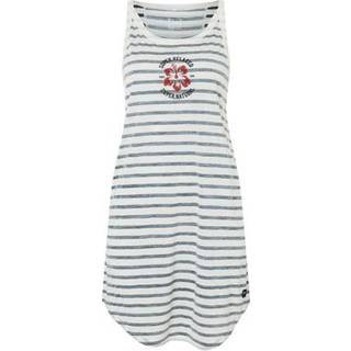 super.natural Women's Relax Hibiskus Stripe Dress Kjole Damer størrelse M farve grå/hvid