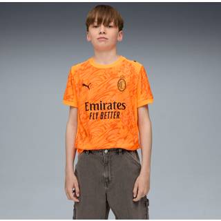 Puma AC Milan 25/26 Goalkeeper Jersey Youth, Orange, Size 5-6Y, Clothing - Black - 5-6Y