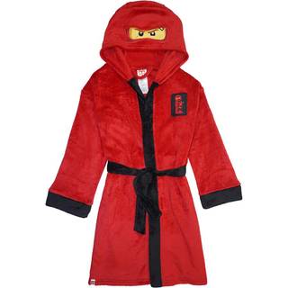 LEGO Ninjago Kai plys-kostume-kåbe - Rød hætteklædt børnekåbe, Størrelse 10-12