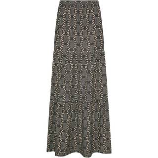 Long Tall Sally Long Tall Sally Black Textured Tiered Maxi Skirt