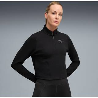 Women&#39;s Puma x HYROX CLOUDSPUN Quarter-Zip Top, Black, Size 3XL, Women - Black - 3XL